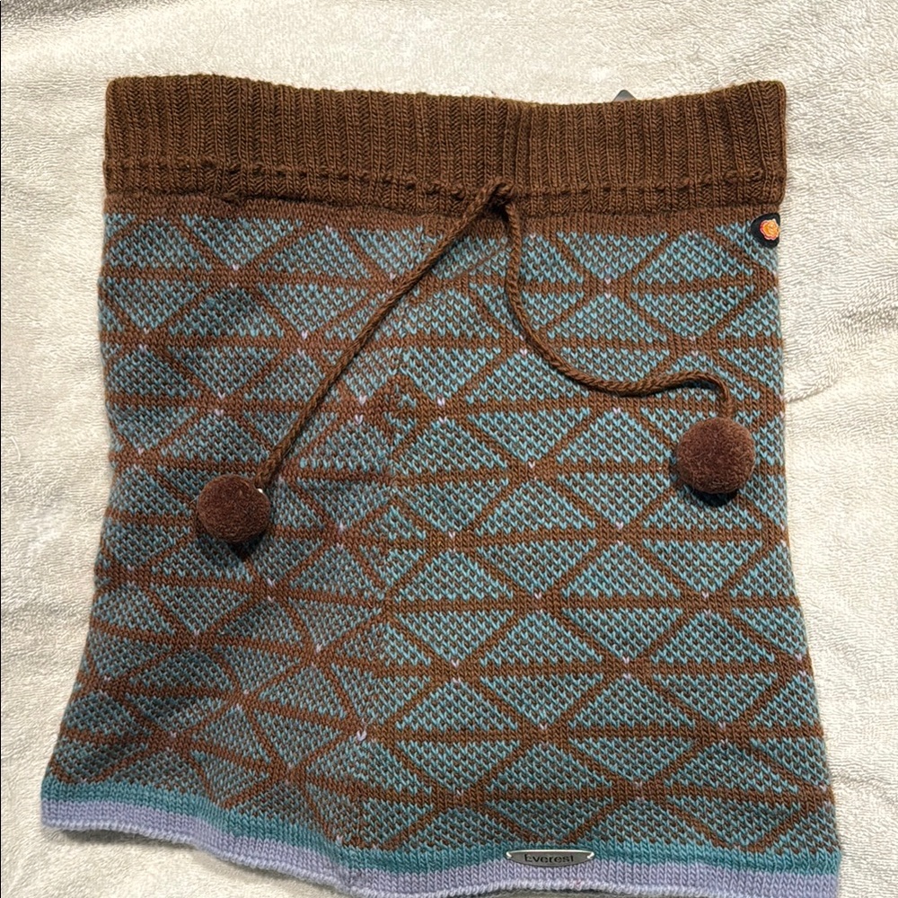 Everest wool Brown and Green Ribbed Mini Skirt Casual